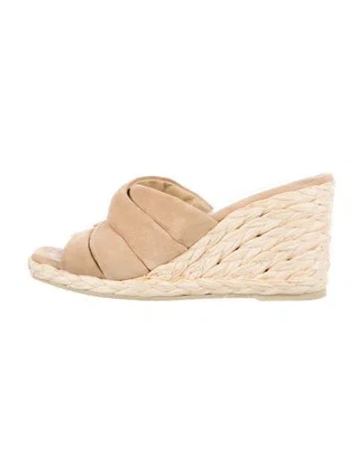 Pre-owned Vince Suede Espadrilles In Neutral