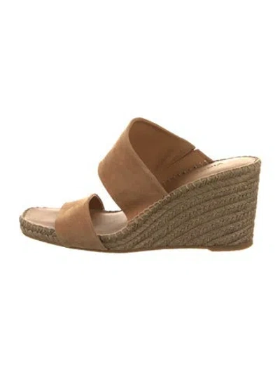 Pre-owned Vince Suede Espadrilles In Neutral