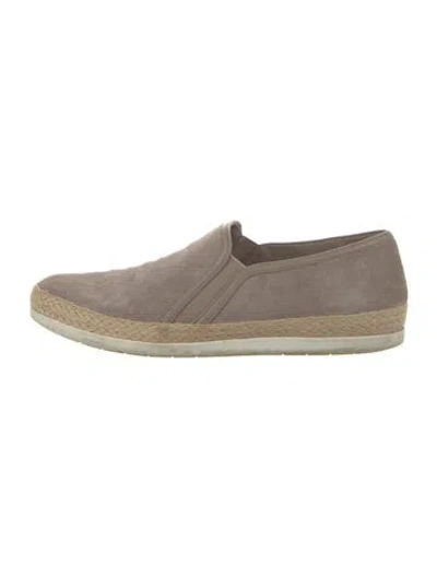 Pre-owned Vince Suede Espadrilles In Neutral