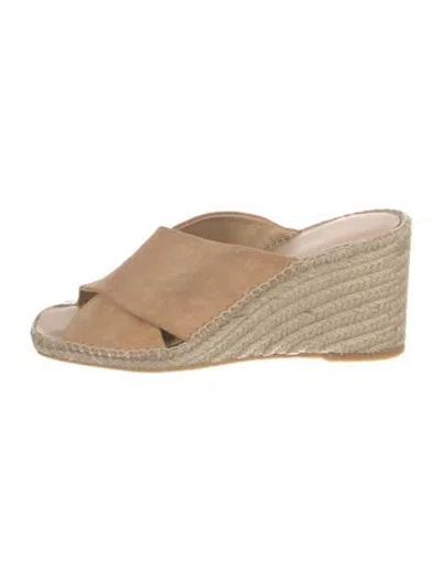 Pre-owned Vince Suede Espadrilles In Neutral