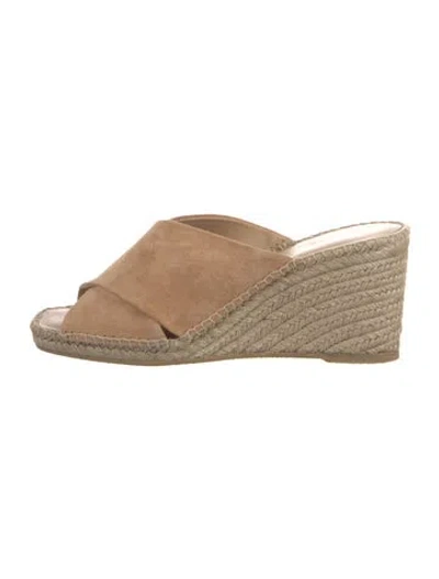 Pre-owned Vince Suede Espadrilles In Neutral