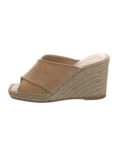 Pre-owned Vince Suede Espadrilles In Neutrals