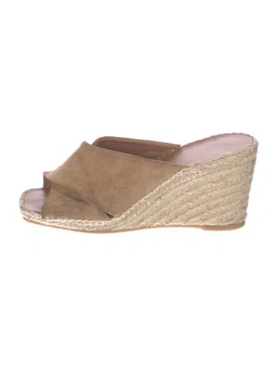 Pre-owned Vince Suede Espadrilles In Neutrals