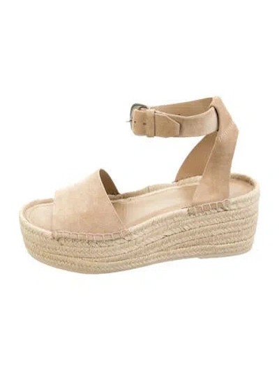 Pre-owned Vince Suede Espadrilles In Neutrals