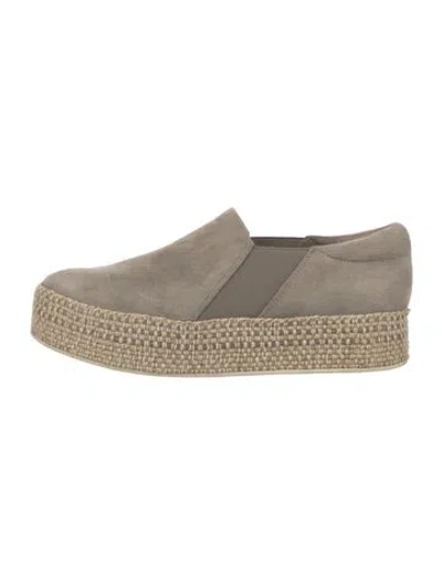Pre-owned Vince Suede Espadrilles In Neutrals