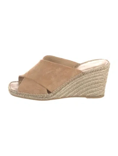 Pre-owned Vince Suede Espadrilles In Neutrals