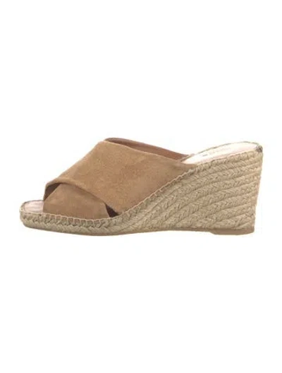 Pre-owned Vince Suede Espadrilles In Neutrals