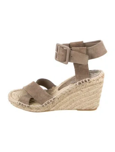 Pre-owned Vince Suede Espadrilles In Neutrals