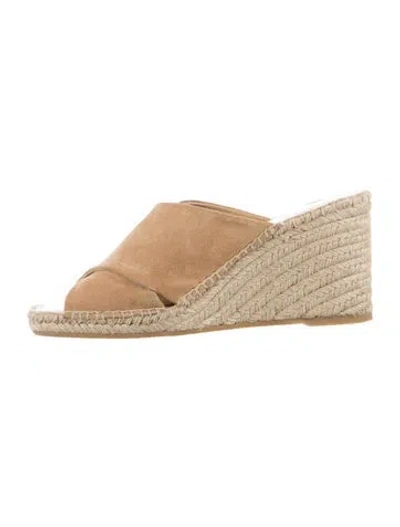 Pre-owned Vince Suede Espadrilles In Neutrals
