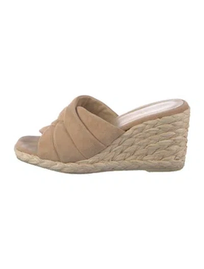 Pre-owned Vince Suede Espadrilles In Neutrals
