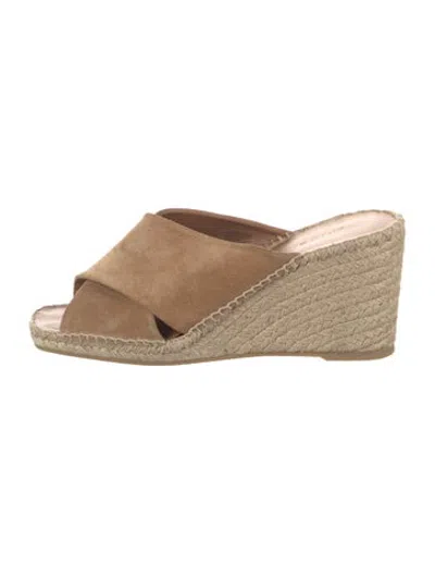 Pre-owned Vince Suede Espadrilles In Neutrals