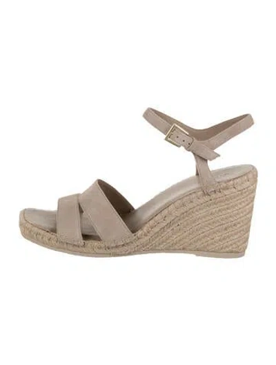 Pre-owned Vince Suede Espadrilles W/ Tags In Neutrals