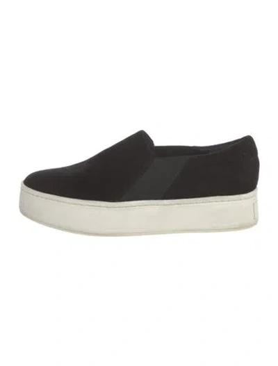 Pre-owned Vince Suede Flats In Black