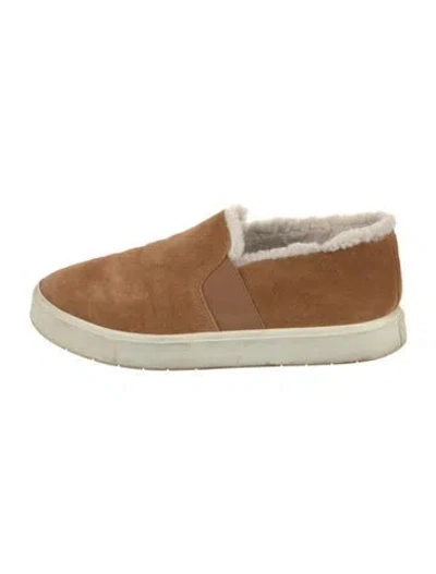 Pre-owned Vince Suede Flats In Brown