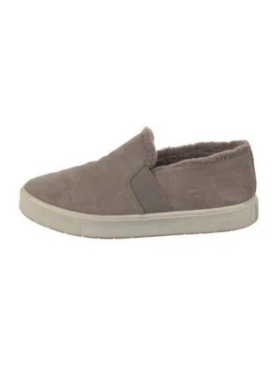 Pre-owned Vince Suede Flats In Grey