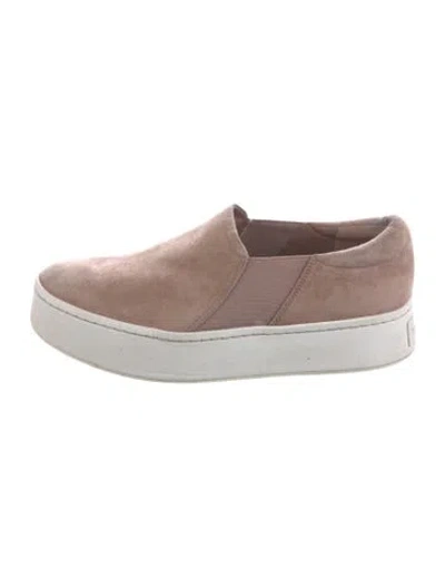Pre-owned Vince Suede Flats In Neutral