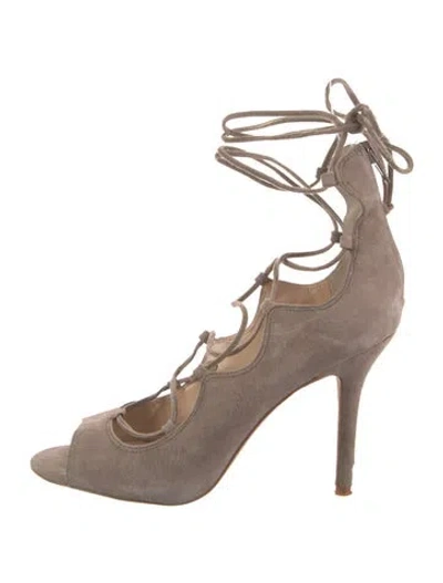 Pre-owned Vince Suede Gladiator Sandals In Neutral