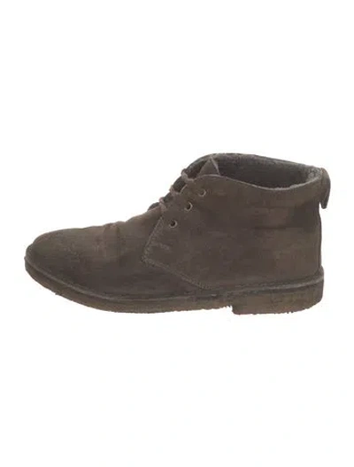 Pre-owned Vince Suede Lace-up Boots In Brown