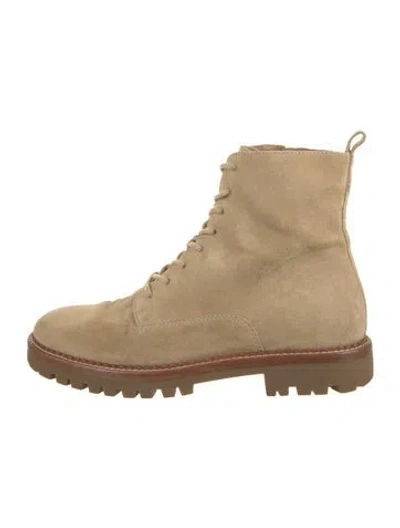 Pre-owned Vince Suede Lace-up Boots In Brown