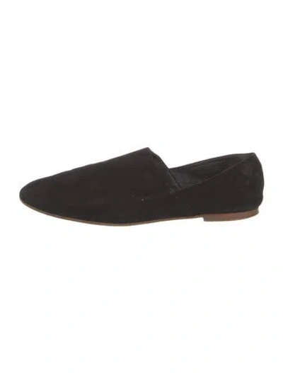 Pre-owned Vince Suede Loafers In Black