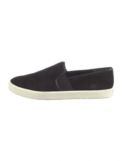 Pre-owned Vince Suede Loafers In Black