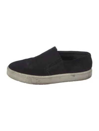 Pre-owned Vince Suede Loafers In Black