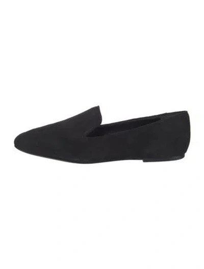 Pre-owned Vince Suede Loafers In Black