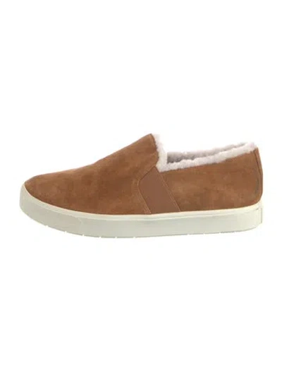 Pre-owned Vince Suede Loafers In Brown
