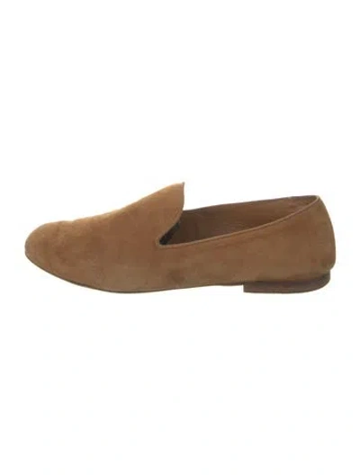 Pre-owned Vince Suede Loafers In Brown