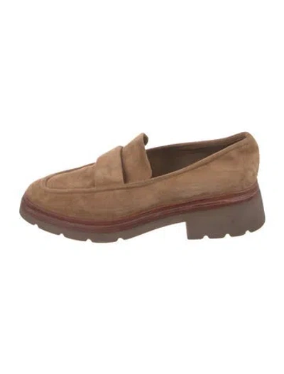 Pre-owned Vince Suede Loafers In Brown