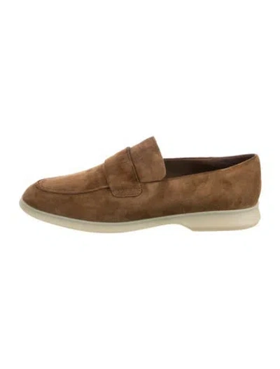 Pre-owned Vince Suede Loafers In Brown