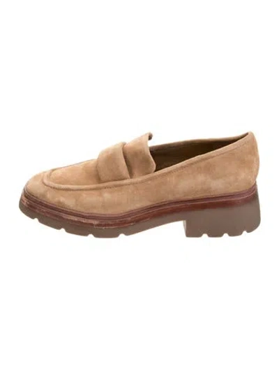 Pre-owned Vince Suede Loafers In Brown