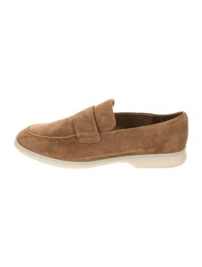 Pre-owned Vince Suede Loafers In Brown