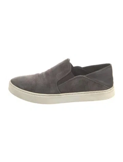 Pre-owned Vince Suede Loafers In Gray