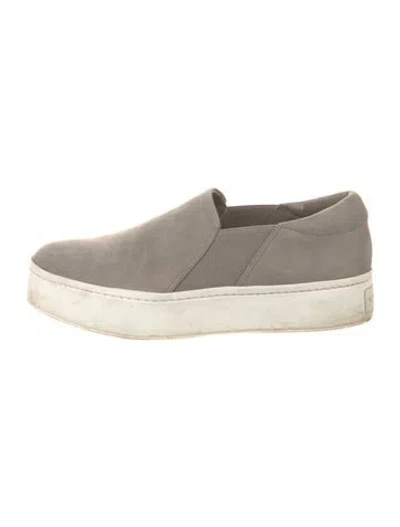 Pre-owned Vince Suede Loafers In Gray