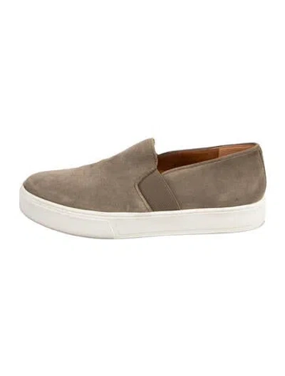 Pre-owned Vince Suede Loafers In Green
