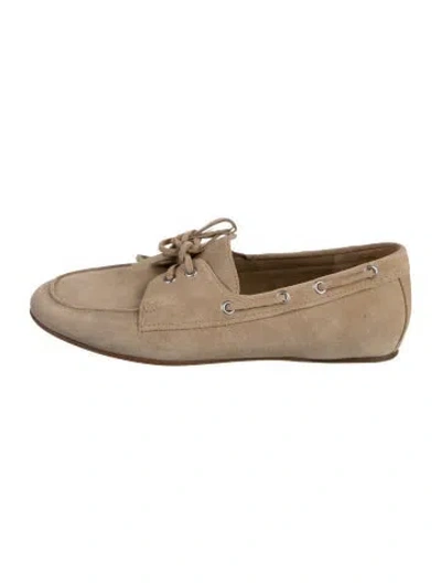 Pre-owned Vince Suede Loafers In Neutrals