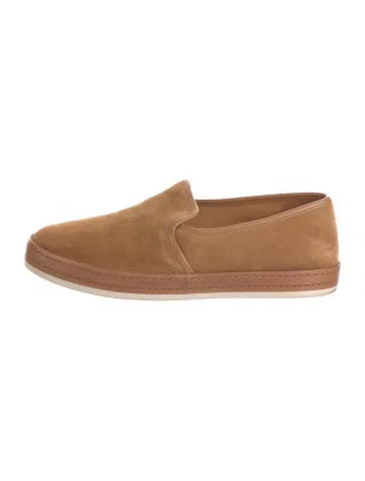Pre-owned Vince Suede Loafers In Neutrals