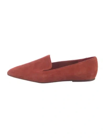 Pre-owned Vince Suede Loafers In Red