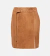 Vince Suede Miniskirt In Brown