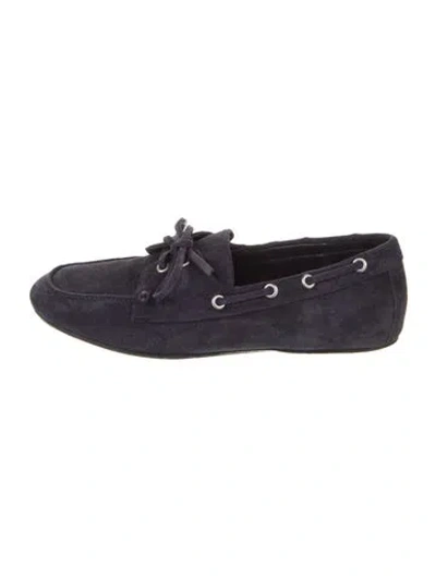 Pre-owned Vince Suede Moccasins In Blue