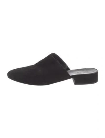 Pre-owned Vince Suede Mules In Black