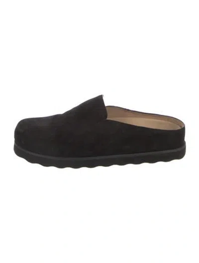 Pre-owned Vince Suede Mules In Black