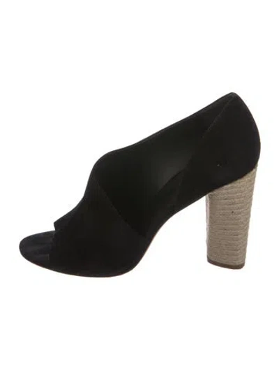 Pre-owned Vince Suede Mules In Black