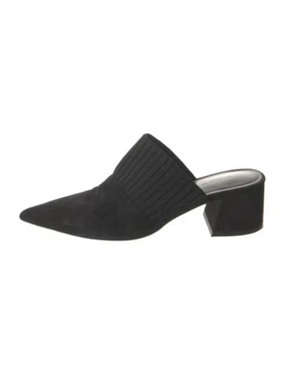 Pre-owned Vince Suede Mules In Black