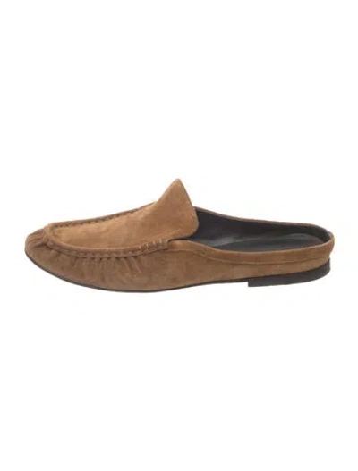 Pre-owned Vince Suede Mules In Brown