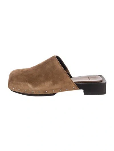 Pre-owned Vince Suede Mules In Brown
