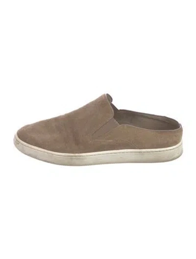 Pre-owned Vince Suede Mules In Gray