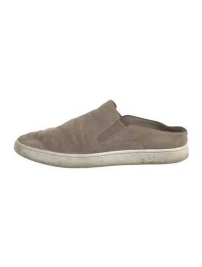 Pre-owned Vince Suede Mules In Gray