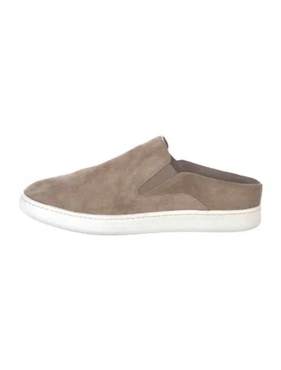 Pre-owned Vince Suede Mules In Gray